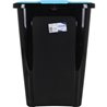 CUBO BASURA COVERLINE 44L NEGRO/TAPA AZUL