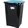 CUBO BASURA COVERLINE 44L NEGRO/TAPA AZUL