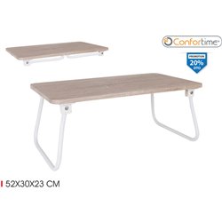 MESA MADERA PLEGABLE MET.WHITE 52X30X23 CONFORTIME