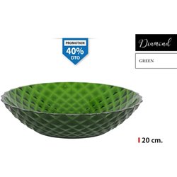 PLATO HONDO 20CM PS GREEN DIAMOND