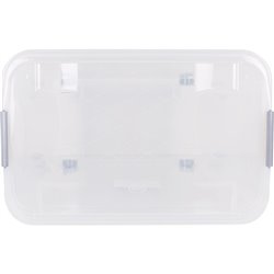 CAJA ALMACENAJE 85 L C/TAPA Y RUEDAS COMBI TRANSPARENTE