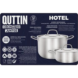 OLLA + TAPA ACERO IND 36CM/0,8MM/19L QUTTIN HOTEL