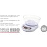 BASCULA COCINA DIGITAL 5KG C/BOL BASIC HOME