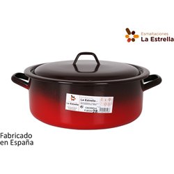 CACEROLA ESMALTADA C/TAPA 28CM - 6,3L FUEGO