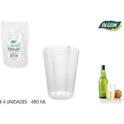 SET-4 VASO SIDRA PP 480ML ALGON