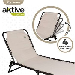 TUMBONA POLYESTER CREMA AKTIVE 190X58X32/82CM