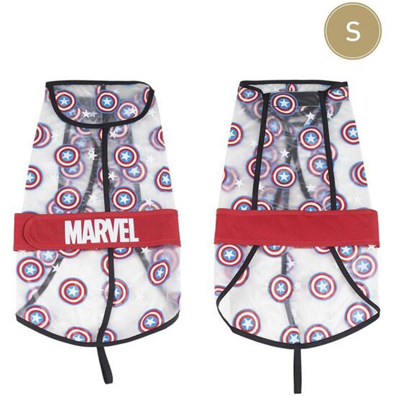 IMPERMEABLE AJUSTABLE PARA PERRO S AVENGERS CAPITAN AMERICA RED