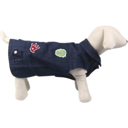 CHAQUETA VAQUERA PARA PERROS XXS MARVEL BLUE