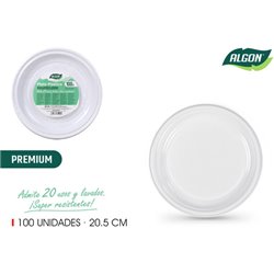 SET-100PLATO RED.PLAST.PREMIUM 20.5 ALGON