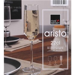 SET 6 COPAS CHAMPAGNE 22CL ARISTO