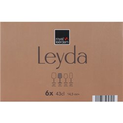 SET 6 COPAS VINO 43CL LEYDA