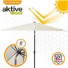 PARASOL DE TERRAZA CUADRADO 270X270 CM CON CHIMENEA Y MÁSTIL DE ALUMINIO AKTIVE