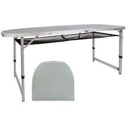 MESA DE CAMPING PLEGABLE ALUMINIO + MADERA 149X80X59/66/71.5CM