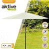 PARASOL DE TERRAZA REDONDO 270 CM CON CHIMENEA Y MÁSTIL DE ALUMINIO 3,8 CM AKTIVE