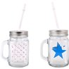 MUG DECO CON TAPA Y PAJITA 450CC STAR