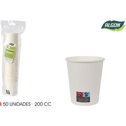 SET-50 VASO BLANCO CARTON 200CC ALGON