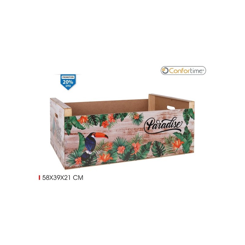 CAJA WOOD BRILLO58X39X21 PARADISE CONFORTIME