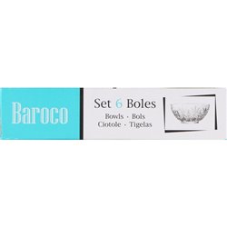 SET 6 BOLS 10.6CM BAROCO