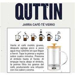 JARRA CAFETE BOROSS 350ML T/BAMBU QUTTIN