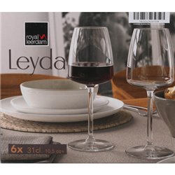 SET 6 COPAS VINO 31CL LEYDA