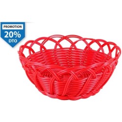 CESTA PP REDONDA ROJO 20X9CM