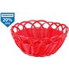 CESTA PP REDONDA ROJO 20X9CM