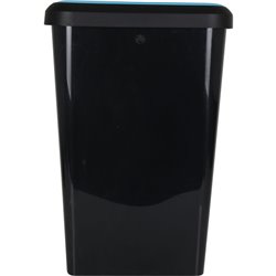 CUBO BASURA RECICABLE DOBLE APERTURA 45L TAPA AZUL