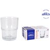 SET 6 VASOS TRANSPARENTE 16CL APILABLE