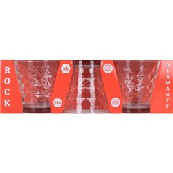 SET 6 VASOS 290CC ROCK DIAMANTS