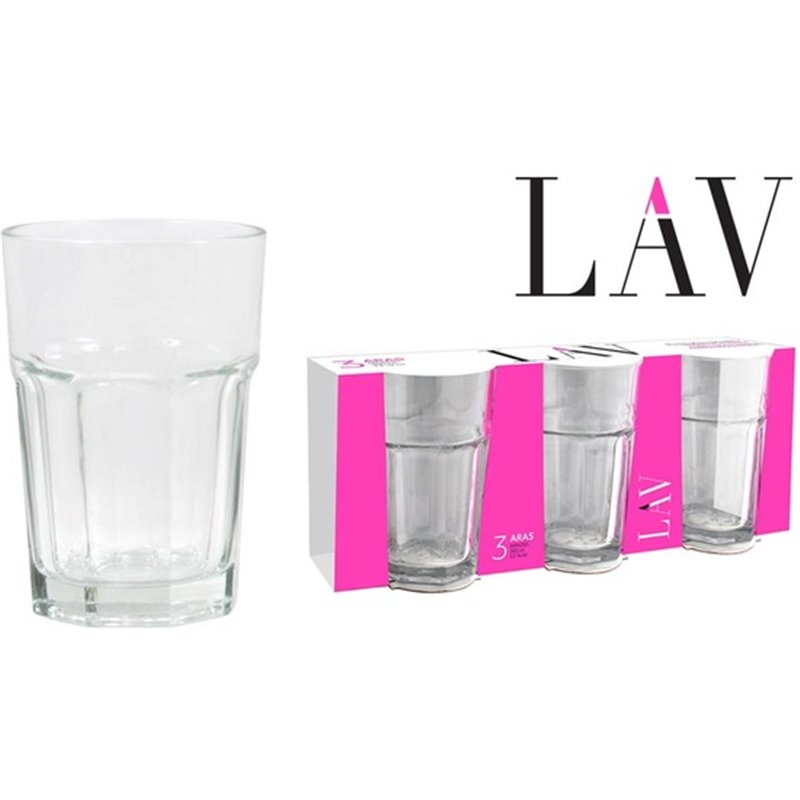 SET 3 VASOS REFRESCO 360CC ARAS