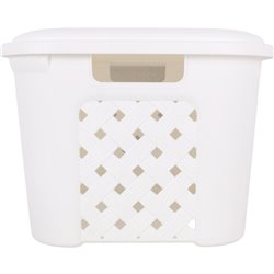 CESTA ROPA C/TAPA 23,6 L ARIANNA BLANCO