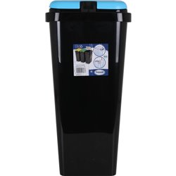 CUBO BASURA RECTANGULAR BIDO 45L NEGRO/AZUL