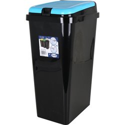 CUBO BASURA RECTANGULAR BIDO 45L NEGRO/AZUL