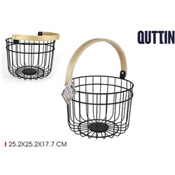 CESTA ORGANIZADOR REDONDA RUSTIC QUTTIN