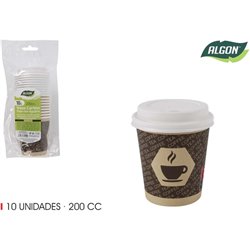 SET-10 VASO CART. CAFE C/T AGUJ 200 ALGON