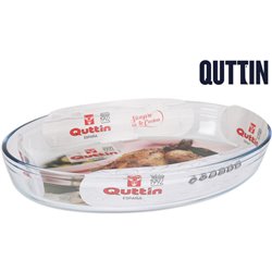 FUENTE VIDRIO OVAL 39X27CM QUTTIN