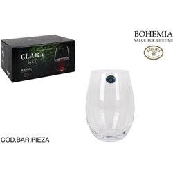 SET 6 VASOS CRISTAL BOHEMIA 560CC CLARA