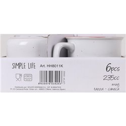 MUG 235CC SIMPLE LIFE - COLORES SURTIDOS