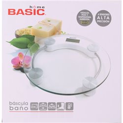 BASCULA BAÑO DIGITAL 150KG RED. BASIC HOME