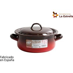 CACEROLA ESMALTADA C/TAPA 18CM - 1.8L FUEGO