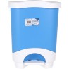 CUBO BASURA A PEDAL 18L IDEA CREMA/AZUL