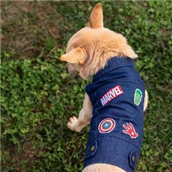 CHAQUETA VAQUERA PARA PERROS M MARVEL BLUE