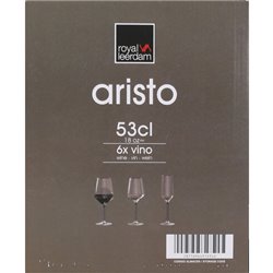 SET 6 COPAS VINO 53CL ARISTO