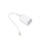 ADAPTADOR TELÉFONO CON FILTRO (1 MACHO/2 HEMBRAS) BLANCO 7HSEVENON ELEC BL