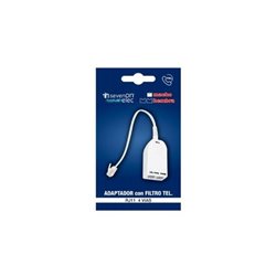 ADAPTADOR TELÉFONO CON FILTRO (1 MACHO/2 HEMBRAS) BLANCO 7HSEVENON ELEC BL