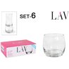 SET 6 VASOS VIDRIO 325CC LUNE