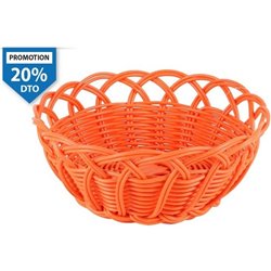 CESTA PP REDONDA NARANJA 20X9CM