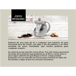 JARRA INFUSIONES CRISTAL 1250ML QUTTIN