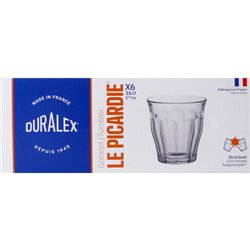 SET 6 VASOS TRANSPARENTE 16CL PICARDIE