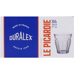 SET 6 VASOS TRANSPARENTE 16CL PICARDIE